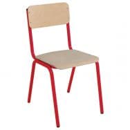 Chaise maternelle 4 pieds Forum2 T1 coloris rouge
