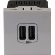 Chargeur 2 usb 45X45 legrand universel