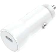 Chargeur allume-cigares USB-C 20W + câble lightning 1m - blanc