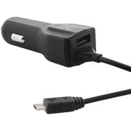Chargeur allume cigare USB-A 15W et câble micro USB