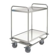 Chariot inox - 2 plateaux - Force 160 kg
