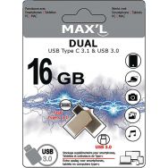 Clé DUAL USB Type-C 3.1 + USB 3.0 16Go - MAX'L