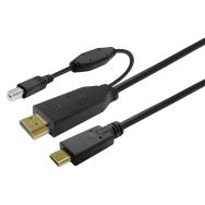 Cordon 2 en 1 moniteur/projecteur tactile vers PC en USB-C - Vivolink