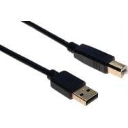 Câble USB 2.0 type A et B avec ferrites noir - 5,0 m