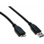 Câble USB 3.0 type A et micro B noir - 1,8 m