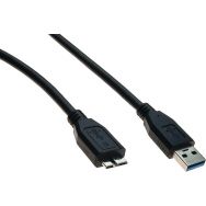 Câble USB 3.0 type A et micro B noir - 3,0 m