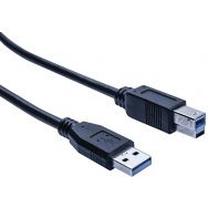 Câble éco USB 3.0 type A et B noir - 0,5 m