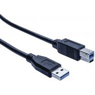 Câble éco USB 3.0 type A et B noir - 1,0 m
