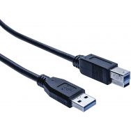 Câble éco USB 3.0 type A et B noir - 2,0 m