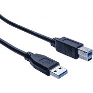 Câble éco USB 3.0 type A et B noir - 3,0 m