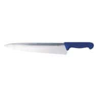 Couteau cranté à poisson manche bleu 310 mm