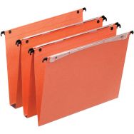 Dossier suspendu Dual carton - fond 30 - tiroir - orange