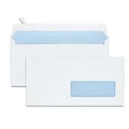 Enveloppes autocollantes blanches siligom à fenêtre 80gr 110x220mm DL