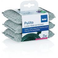 Eponges polyester argenté poeles revetues Pulito 3 pcs