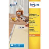 Étiquette blanche repositionnable Avery - Impression laser / jet d'encre, copieur