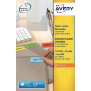 Étiquette couleur repositionnable Avery - Impression laser / jet d'encre, copieur