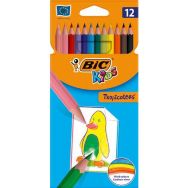 Etui 12 crayons 17,5 cm Tropicolor Bic