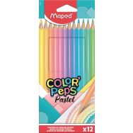 Étui 12 crayons de couleurs pastel assorties