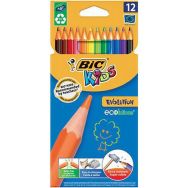 Etui carton 12 Crayons de couleur BIC KIDS Evolution Ecolutions