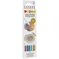 Etui de 6 crayons de couleur métallisées assorties