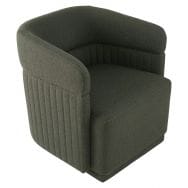 Fauteuil Charles pivotant tissu 100% polyester