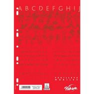 Recharge 297X210 100 feuillets foliotés 80g garde - Blanc sur