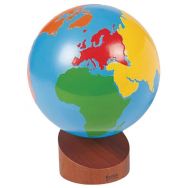 Globe des continents colorés