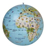 Globe gonflable animaux maxi