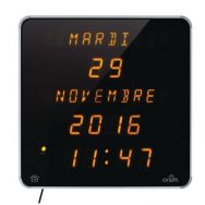 Horloge Ephéméris DST Orium 28 x 28 cm Noir/Jaune