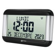 Horloge LCD affichage taille moyenne VISO 8 noire -Geemarc