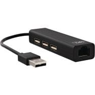 Hub USB-A vers 3 ports USB-A et port RJ45