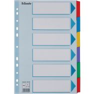 Intercalaire carton A4 6 touches renforcées Multicolore