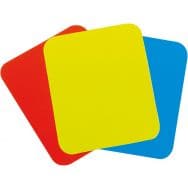 Lot 3 cartons arbitre handball jaune + rouge + bleu