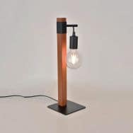 Lampe base carrée en métal et bois Aalto chêne