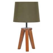 Lampe bois khaki YOGA H33.5 cm marron/vert Corep