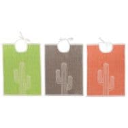 Lot 12 bavoirs Cactus fermeture à lacets 35X45 cm 3 coloris assortis