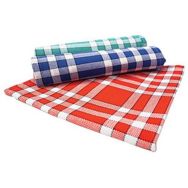 Lot 25 serviettes de table Normande 57 x 57 cm Rouge/Blanc