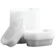 Lot De 60 Paniers Fast-food Ovales En Plastique Rouge - 23x14.5x4cm - Pour Burgers, Frites, Snacks