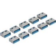 Lot de 10 Bouchon-cadenas USB type A Codage bleu