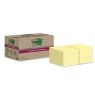 Lot de 12 Notes Super Sticky Recyclées 47,6x47,6 mm 12 blocs jaune