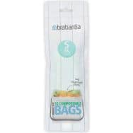 Lot de 12 Sac poubelle Code S 6L - 10 sacs compostables - Brabantia