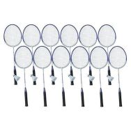 Lot de 12 raquettes badminton + 6 volants