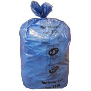 Lot de 250 Sac poubelle recyclable - Déchets papiers - 110L - Bleu