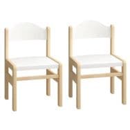 Lot de 2 chaises Lili T4 hêtre/blanc