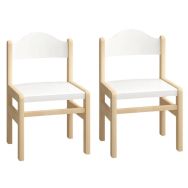 Lot de 2 chaises Lili T4 hêtre/blanc