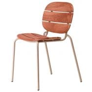 Lot de 2 chaises SI-SI Wood 4 pieds - bois d acajou/taupe