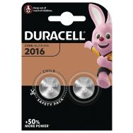 Lot de 2 pile bouton Lithium CR2016 - Pack de 2 - Duracell