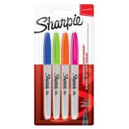 Lot de 4 Marqueurs permanent Sharpie Fine - assortis fun