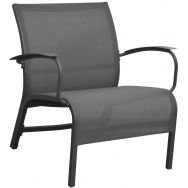 Lot de 4 fauteuils Lounge LINEA gris/gris