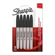 Lot de 5 Marqueur permanent Sharpie Fine capuchonné noir - Sharpie®